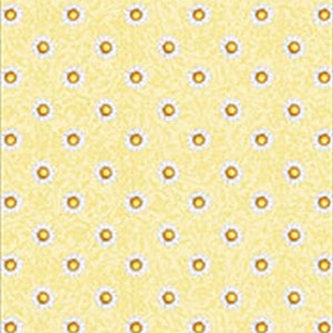 Wallpaper - Daisy Floral Dot Yellow