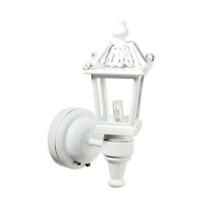 Dollhouse Lighting - LED Battery White Coach Lamp by Houseworks