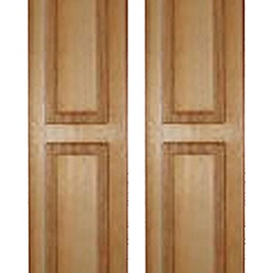 Dollhouse Pair of Two-Panel Wooden Shutters