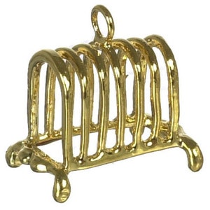 Dollhouse Miniature Gold Toast Rack by Falcon Miniatures