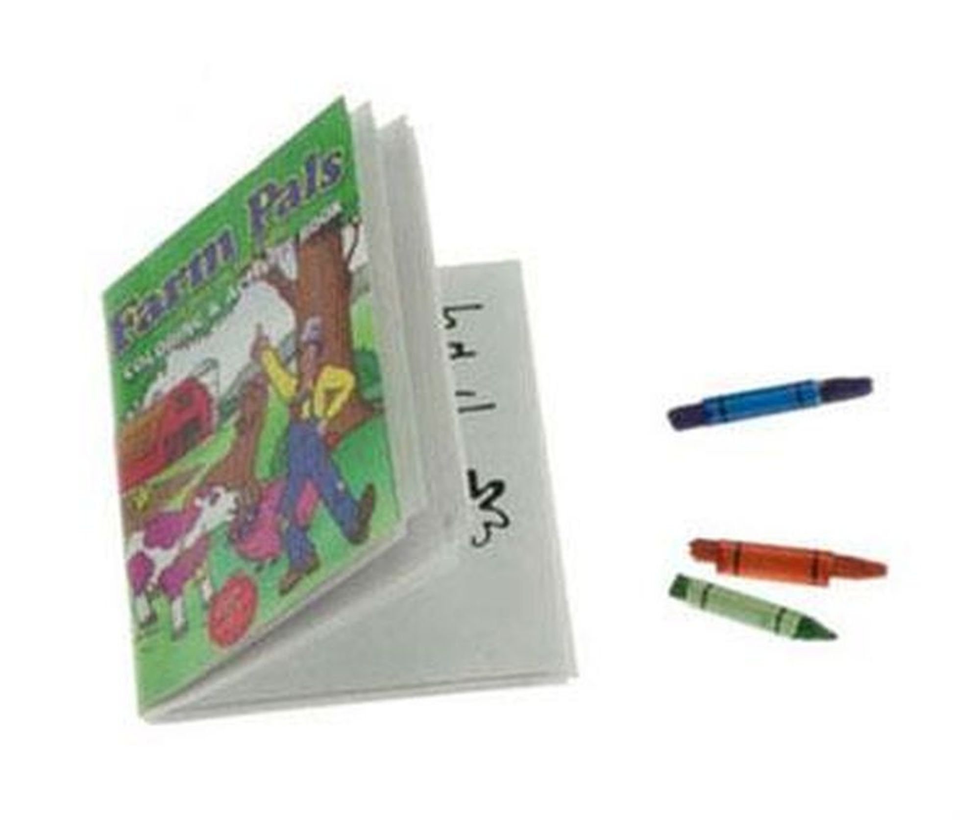 Dollhouse Miniature Coloring Book With 3 Crayons Etsy