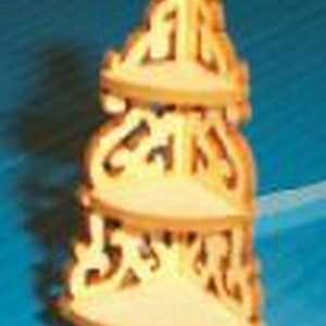 Dollhouse Miniature 1:12 Victorian Unfinished Wood Shelf Kit by Laser Tech