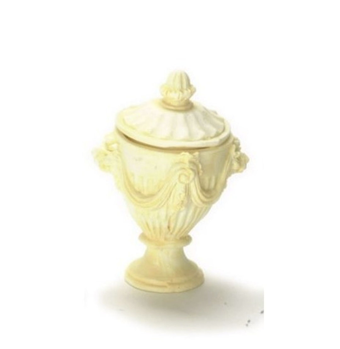 Dollhouse Miniature Ivory Jardiniere With Removable Lid by Falcon Miniatures Etsy