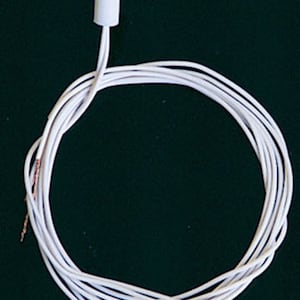 Dollhouse Electrical Lighting - 3/16 Inch Candle Socket with 12 Inch White Wire