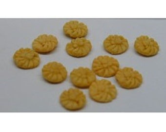 Dollhouse Miniature 1:12 Set of 12 Pressed Vanilla Cookies by New Creations