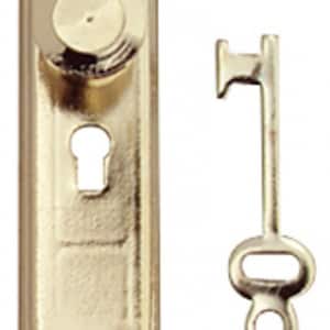 Dollhouse Miniature Brass Door Knobs with Key Plate