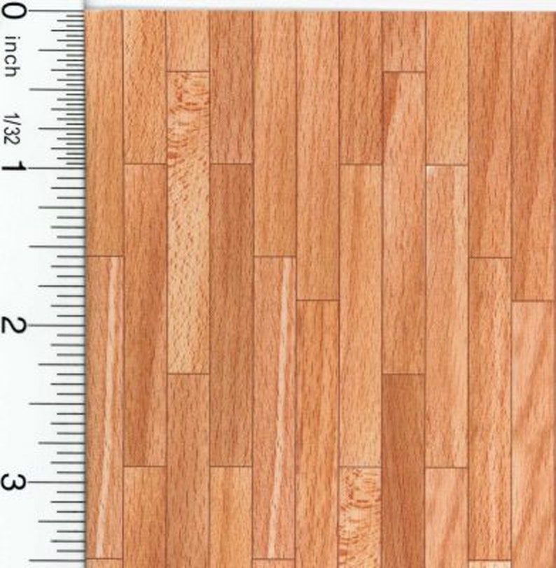 Dollhouse Floorpaper Wood Look Parquet Flooring Paper by Etsy