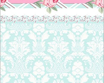 Dollhouse Wallpaper - Daniella Damask - Blue