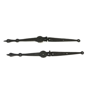 Dollhouse Miniature Black Metal Chest Hinge Pair  by Olde Mountain Miniatures