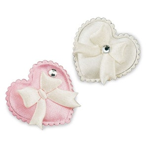 Dollhouse Miniature Set of Two Heart Shaped Pillows by Reutter Porcelain