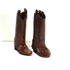 Dollhouse Miniature Artisan Cowboy Boots by Sylvia Rountree