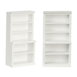 Dollhouse Miniature Office Shelf in White Painted Wood by Town Square Miniatures