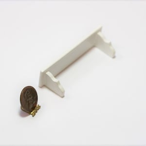 Dollhouse Miniature Petite White Painted Wood Wall Shelf