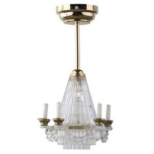 Dollhouse Miniature LED Battery Wedding Cake Chandelier by Houseworks
