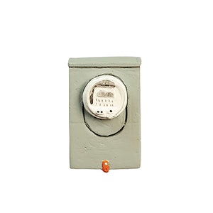 Dollhouse Miniature Electric Meter Box by Town Square Miniatures