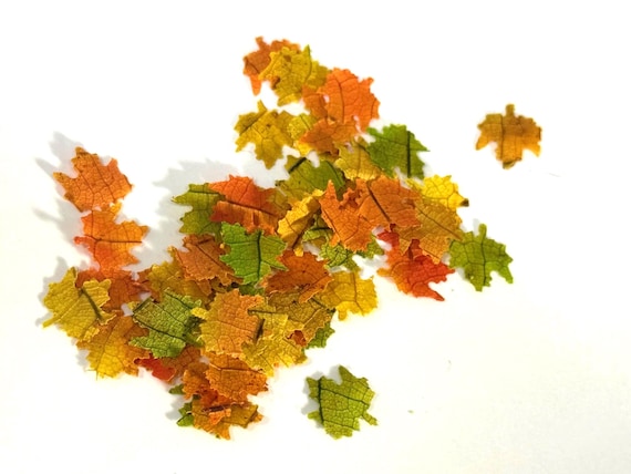 Dollhouse Miniature 1:12 Scale Set of Loose Autumn or Fall Leaves