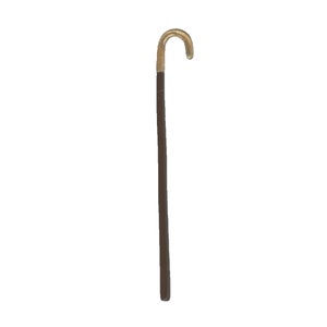 Dollhouse Miniature Brown and Gold Curved Cane by Island Crafts and Miniatures