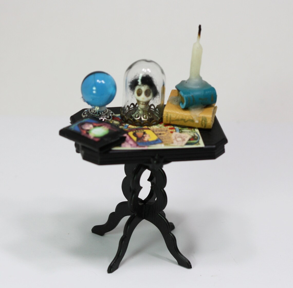 Dollhouse Miniature Fortune Tellers Table With Accessories Etsy