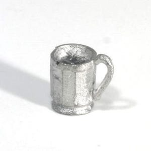 Dollhouse Miniature Metal Pewter Mug