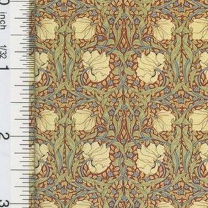 Dollhouse Wallpaper Victorian Tulips Brown