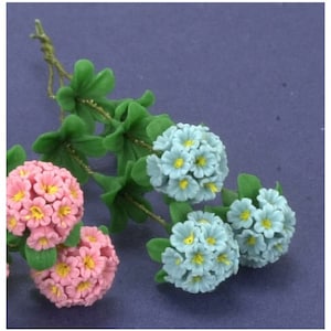 Dollhouse Miniature Blue Rhododendron Stems by Falcon Miniatures