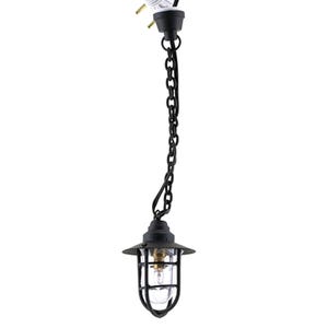 Dollhouse Miniature Kitchen Farmhouse Hanging Cage Light in Black by Miniature House  12Volt