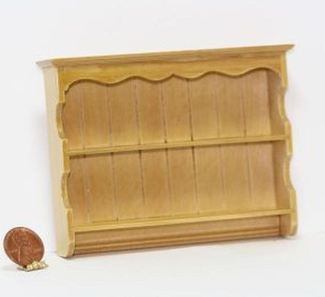 Dollhouse Miniature Oak Wood Kitchen Wall Shelf - Etsy
