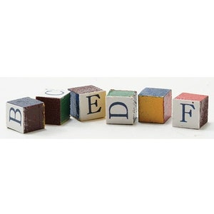 Dollhouse Miniature Alphabet Baby Blocks