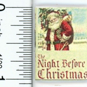 Dollhouse Miniature Holiday Night Before Christmas Book