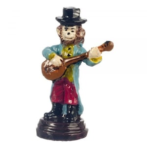 Dollhouse Figurine -  Monkey Playing Banjo Figurine by Falcon Miniatures