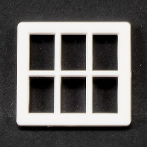 Dollhouse Miniature White Georgian 1:24 Scale 6 Pane Dormer Window by Jackson Miniatures