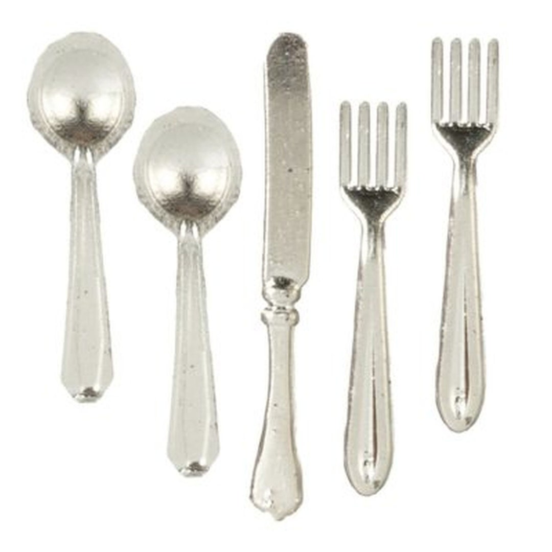 Dollhouse Miniature 1:12 Silverware Service for 4 by Farrow Industries ...
