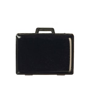 Dollhouse Miniature Black Briefcase
