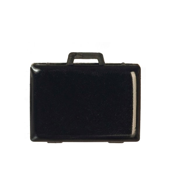 Dollhouse Miniature Black Briefcase