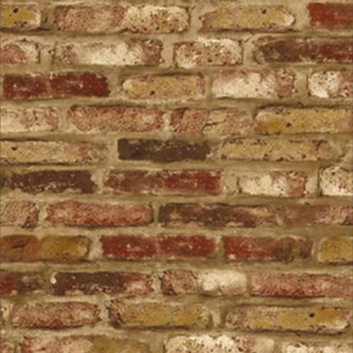 Dollhouse Wallpaper Weathered Brick in White Etsy