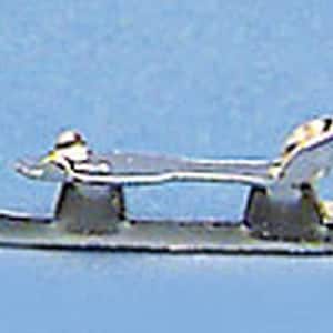 Dollhouse Miniature Vintage Look Metal Ice Skates