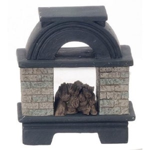 Dollhouse Miniature Open Outdoor Fireplace in Resin by Town Square Miniatures