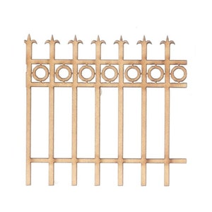 Dollhouse Miniature Laser Fence Rail 4 Pcs