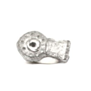 Dollhouse Miniature Right Side Padlock Hasp in Metal by Island Crafts and Miniatures
