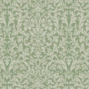 Dollhouse Miniature Vintage Sussex Damask Wallpaper by Bradbury and Bradbury