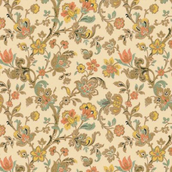 Dollhouse Wallpaper Vintage Persian Floral Wallpaper By Etsy