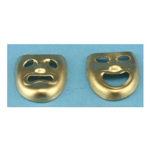 Dollhouse Miniature Comedy and Tragedy Masks by Multi Minis