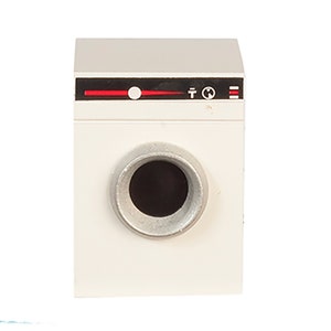 Dollhouse Miniature White Wood Front Load Dryer