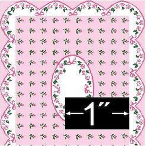 Dollhouse Miniature Rug 1:24 Scale &quot;Rosebud&quot;