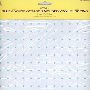 Dollhouse Flooring in Blue and White by Houseworks