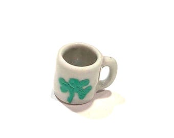 Dollhouse Miniature St. Patricks Day Shamrock Mug