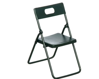 Miniature Folding Chair in Black Metal