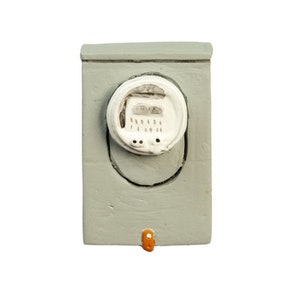 Dollhouse Miniature Electric Meter Box by Town Square Miniatures
