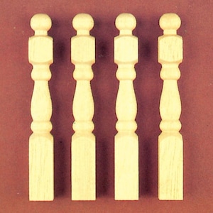 Dollhouse Miniature Four Newel Posts by Classics