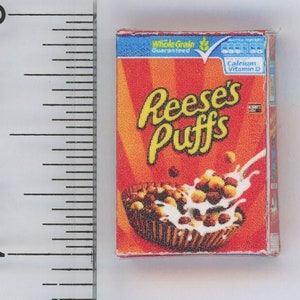 Dollhouse Miniature Box of Chocolate & Peanut Butter Breakfast Cereal